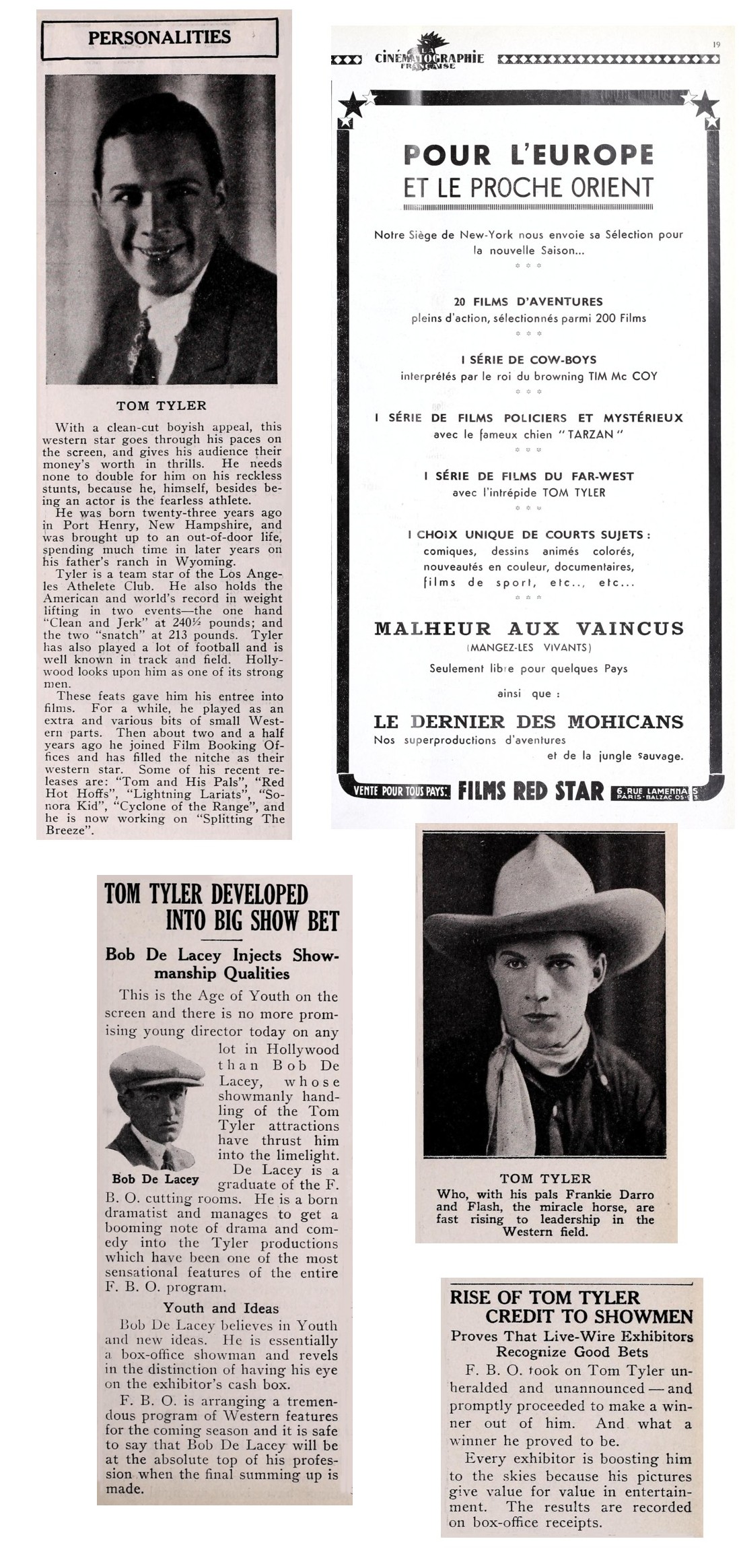Rise of Tom Tyler La Cinematographie Personalities