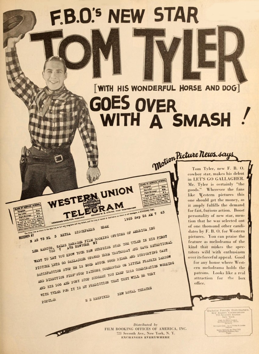 Motion Picture News Oct 24 1925 one page ad