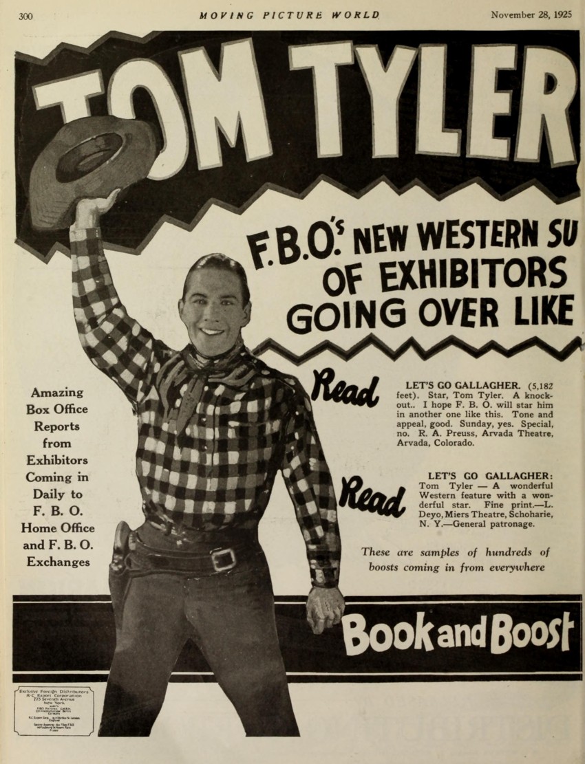 Moving Picture World Nov 28 1925 two page ad