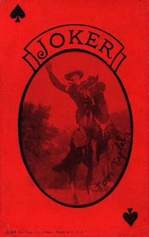 Tom Tyler red spade Joker ESCO card