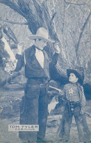 Tom Tyler Cyclone of the Range blue arcade card