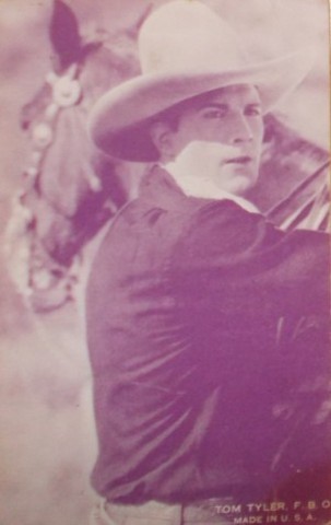 Tom Tyler FBO purple arcade card