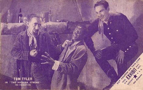 Tom Tyler The Arizona Streak purple arcade card