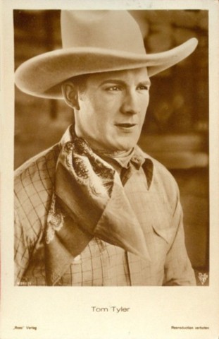 Tom Tyler black and white European postcard
