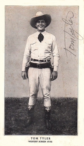 Tom Tyler Western Screen Star European black and white collectors card
