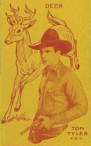 Tom Tyler with a deer strip card yellow