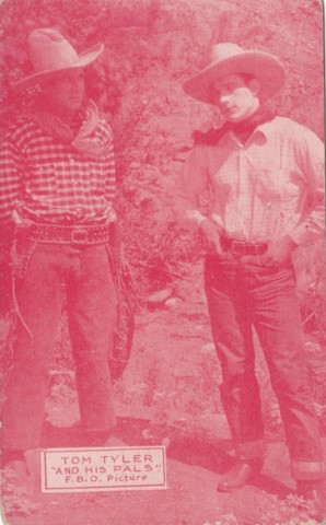 Tom Tyler and his Pals magenta arcade card