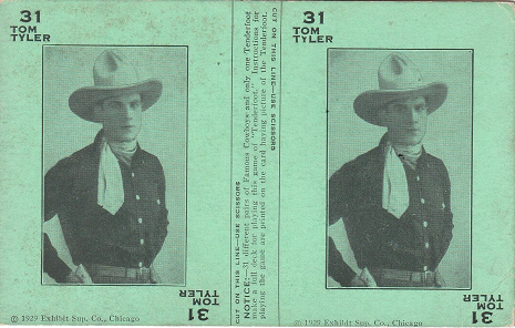 Tom Tyler Tenderfoot game card