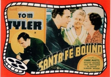 Tom Tyler modern trading card Santa Fe Bound
